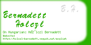 bernadett holczl business card